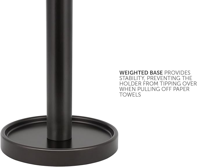 Ivilon Paper Towel Roll Stand - Steady and Easy Tear - Fits All Paper Towel Rolls - Oil Rubbed Bronze - Image 4