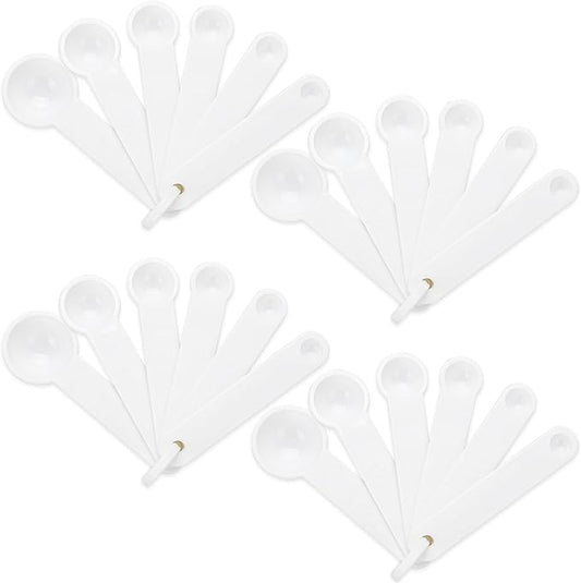 Frienda 20 Pieces White Plastic Measuring Cup Spoons for Kitchen Cooking Baking Dry and Liquid Ingredients by Frienda