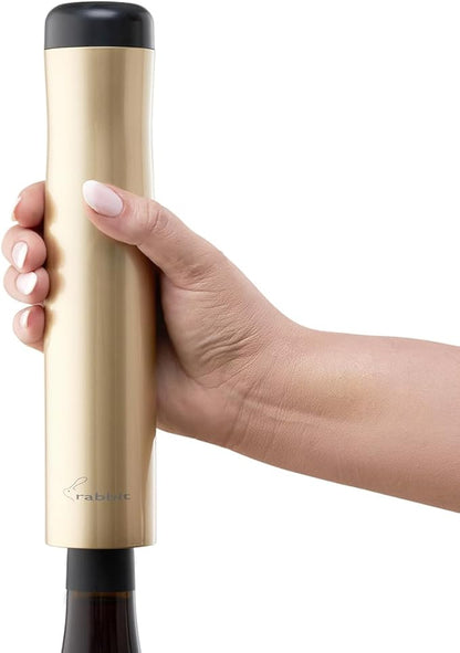 Rabbit Electric Wine Opener, Automatic Corkscrew with Built-In Foil Cutter, Removes Cork in Seconds, Gold - Image 7