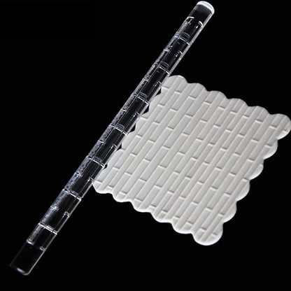 Rengue Acrylic Rolling Pin with 28 Patterns, Compliant Material, Comfortable Grip, 16 X 1 Cm, Lightweight for Dough and Pastry Acrylic Rolling Pin with 28 Patterns, Nan Kitchen (#12)