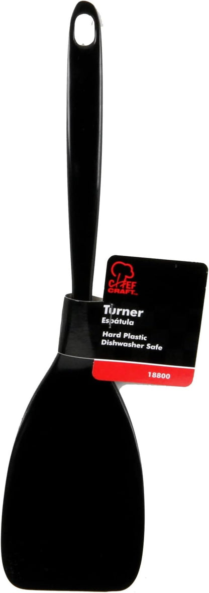 Chef Craft Basic Melamine Turner/Spatula, 11.25 inch, Black
