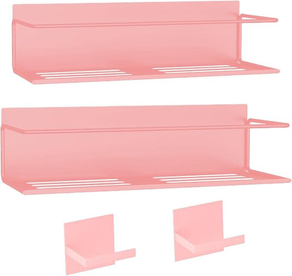 Magnetic Spice Rack For Refrigerator, Space Saving Magnetic Shelf For Fridge Pink 2 Pack With Magnetic Paper Towel Holder - Image 4