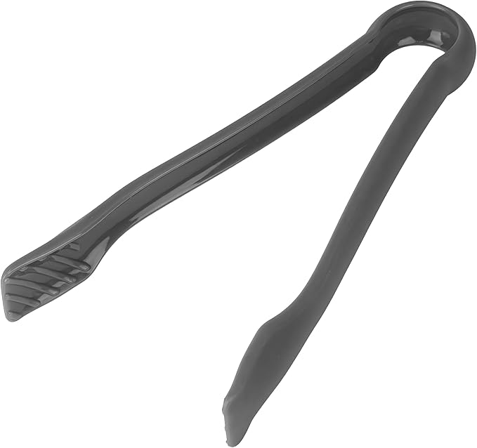 DecorRack 3 Pcs 6” x 8” x 10” Multi Cologray Plastic Tong Set, 3 Pack Durable BPA-Free Quality Heavy Duty Perfect for BBQ, Grilling, Salad, Buffets and Kitchen (White, Gray)
