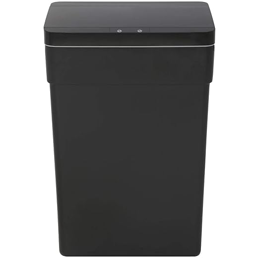 BestOffice 13 Gallon Trash Can Automatic Kitchen Trash Can Touch Free High-Capacity Garbage Can with Lid for Bedroom Bathroom Home Office 50 Liter (Black, 1) (1, Black) by BestOffice