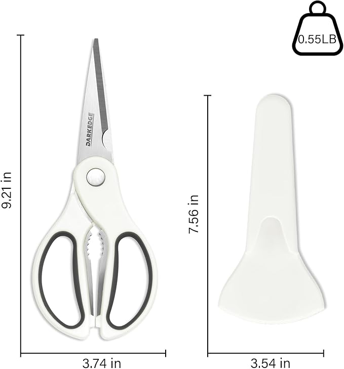 Kitchen Scissors Holder Magnetic Scissors Protector for Fridge, Portable Magnetic Sheath Cover for Kitchen Shears Waterproof Protector, White