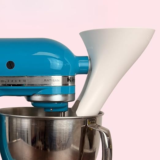 Countess Flour Funnel™ - Stand Mixer Attachment by The Cookie Countess (White) by TheCookieCountess