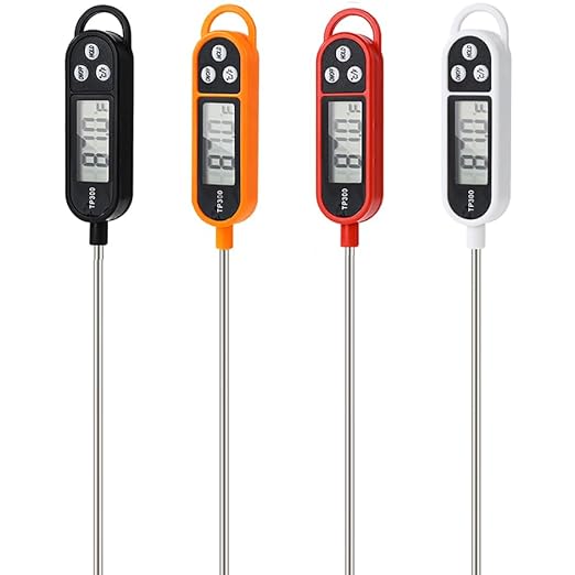 4pcs Candy Thermometer Digital Instant Read for Meat Kitchen Cooking Food Oil Deep Fry BBQ Grill Smoker (4, 9.6in) by BAEMEFLE
