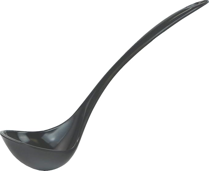 Reston Lloyd Melamine Soup Ladle Kitchen Utensil, Premium Quality Utensil with Heat Resistant Ergonomic Handle, Durable BPA-Free Plastic, 10.5 inch long, 6pc Set, Charcoal - Image 3