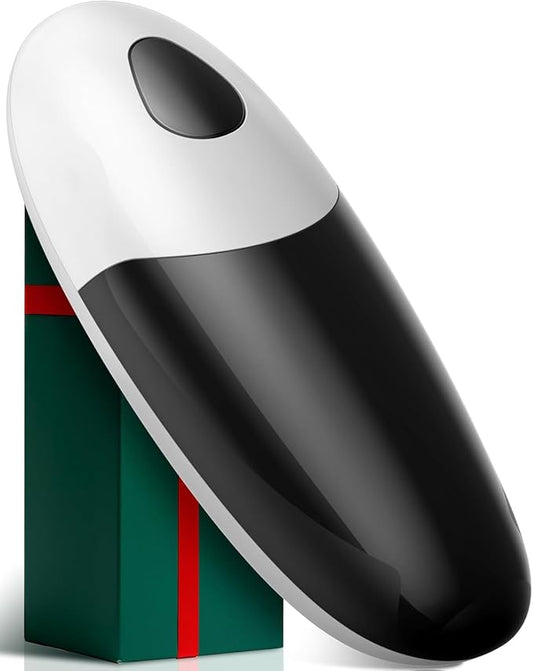 Handsfree One Touch Electric Can Opener, Smooth Edge Automatic Can Opener Fits All Can Sizes, Handheld Battery Operated Easy and Safe Kitchen Gadget for Seniors with Arthritis
