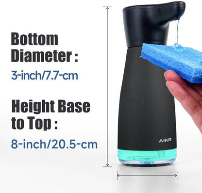 AIKE Magnetic Charging Waterproof Automatic Soap Dispenser for Liquid Soap Anti-Fingerprint Black Coating 14fl.oz. Model AK1337 - Image 4