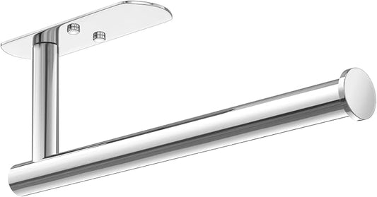 VAEHOLD Self Adhesive Paper Towel Holder Under Cabinet Mount, Wall Mounted Paper Towel Roll Holder for Kitchen, Bathroom, Wall - Stainless Steel (Bright Surface) by VAEHOLD