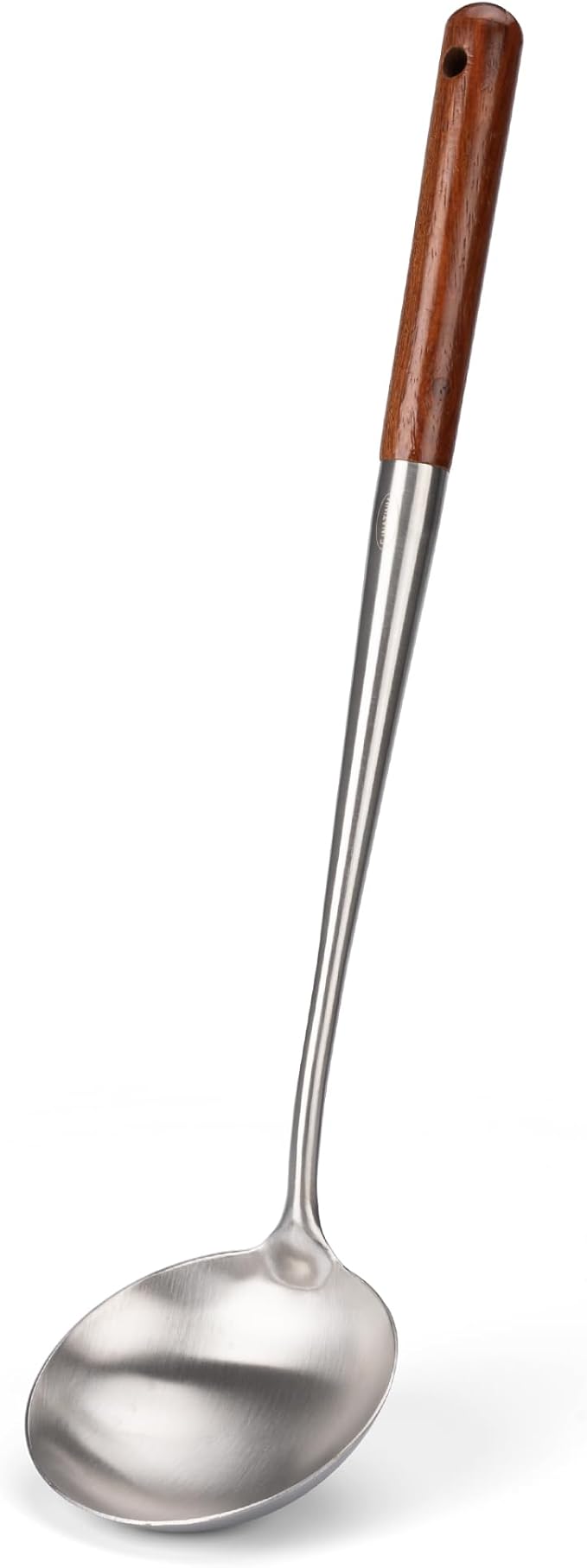 FJNATINH Soup Ladle, Metal Ladle Stainless Steel for Soup Sauces, Kitchen Ladle Spoon with Heat-proof Wooden Handle, Easy to Clean by HOMEKITCHENTOOL