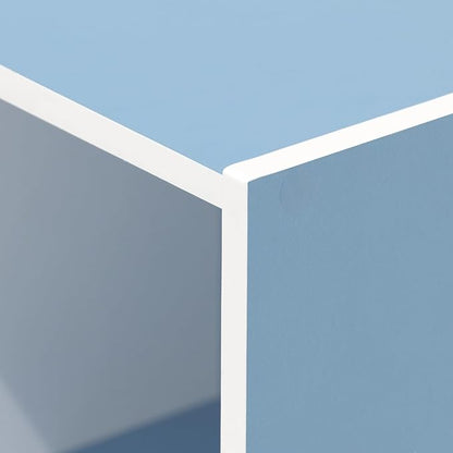 Furinno LUDER Book Shelf, 3-Cube Bookshelf, Bookcase with Open Shelves, 9.3 x 12 x 31.5, Easy Assembly, for Living Room, Bedroom, Home Office, White/Light Blue - Image 7