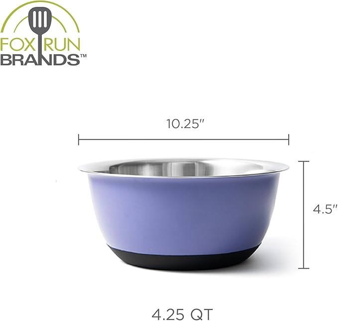 Fox Run Stainless Steel Mixing Bowl, Purple, 4.25 Quart - Image 7