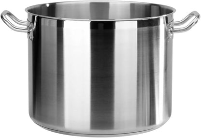 New Star Foodservice 24 Qt Stainless Steel Stock Pot with Cover, 18/8 Stainless Steel