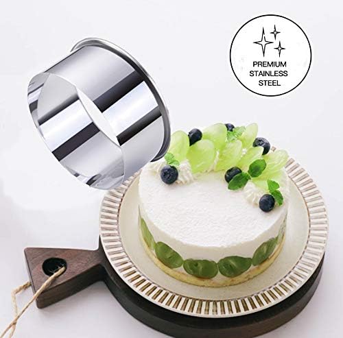 9 Pieces Stainless Steel Cookie Cutter Set Biscuit Plain Edge Round Cutters Metal Ring Baking Molds - Image 4