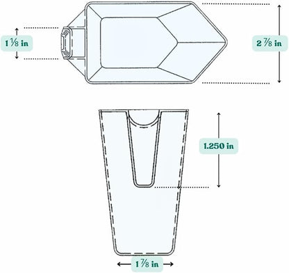 2 Cup (1 Pint | 16 Oz. | 500 mL) Scoop for Coffee, Protein Powder, Pet Food, Spices, Grains and Dry Goods – Plastic Food-Grade, BPA-Free Measuring Cup (Pack of 100) - Image 3