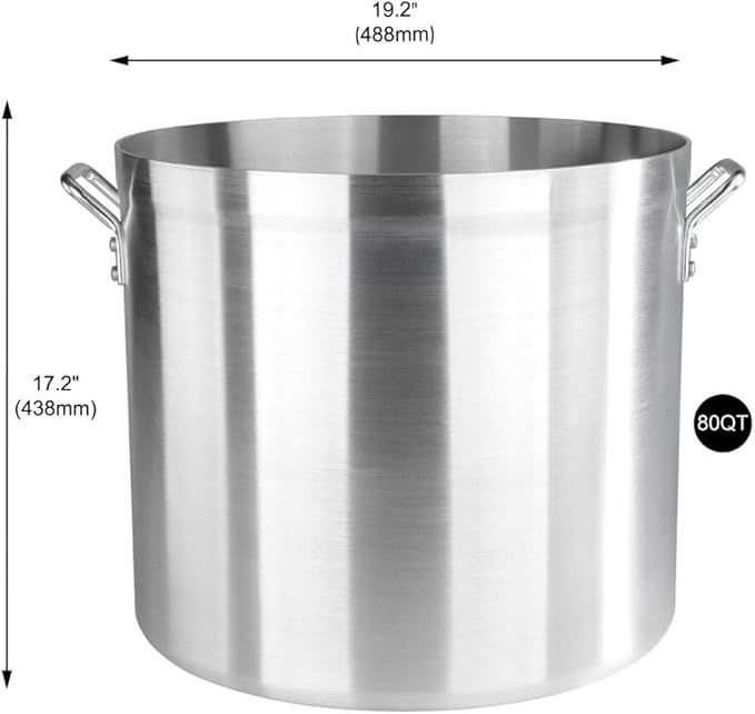 New Star Foodservice 80 Qt Aluminum Stock Pot, No Cover