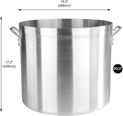 New Star Foodservice 80 Qt Aluminum Stock Pot, No Cover