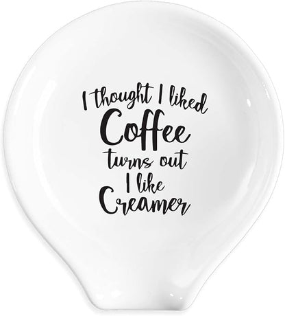 Funny Coffee Spoon Holder-Coffee Spoon Rest-Cafe Bar Station Accessories-I Thought I Liked Coffee Turns Out I Like Sign