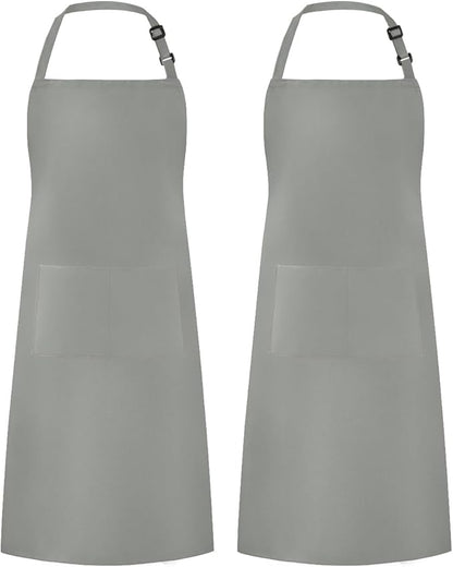 Syntus Apron for Men Women, Adjustable Cooking Kitchen Chef Aprons with 2 Pockets, Cotton/Polycotton/Polyester by Syntus