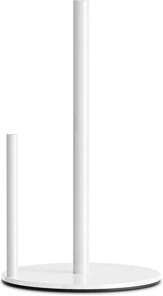 Paper Towel Holder White Kitchen Roll Holder, Paper Towel Holder for Kitchen Roll Organize, Countertop Roll Dispenser with Weighted Base by niffgaff