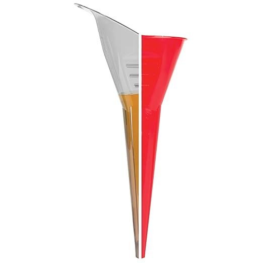 Performance Tool W4052 Clear View Long Reach Funnel - 1 Pint, Upgraded Design for Clean and Quick Transfers