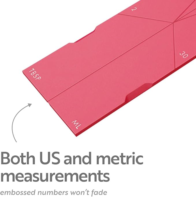 POLYGONS - Original Flat 3-in-1 Folding Measuring Spoons | 2 Spoons fold into 6 Sizes | Magnetic | DuraBend Tech lasts 100k+ folds | LeakProof for Wet & Dry | Gift Packaging | Baking/Cooking (Blue) - Image 7
