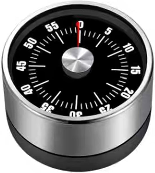 Digital Kitchen Timer for Cooking, Loud Alarm, Magnetic Back, Black and Silver (darkblack-t) by Ankuce