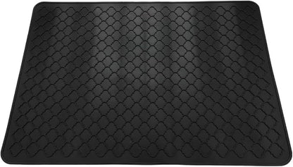 Silicone Stove Top Cover for Electric Stove- Range Covers for Electric Stove,Silicone XXL Dish Drying Mat, Glass Cooktop Covers Flat RV Range top Mats (Black, 20"x28")