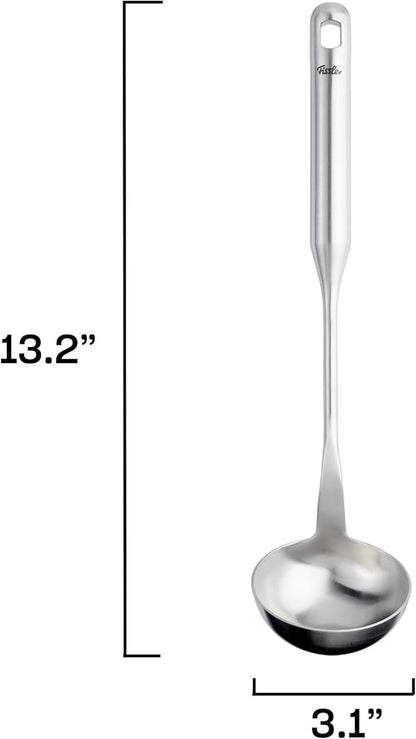 Fissler Essential Soup Ladle, 18/10 Stainless Steel Kitchen Utensil for Soups & Sauces, Ergonomic Handle, Dishwasher Safe