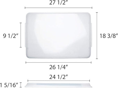 TrueCraftware- Full Size Polypropylene Sheet Pan Cover Clear Color Set of 2- Sheet Pan Cover for Baking Tray Baking Pans for Cookies and Cakes Perfect for Home Bakery and Restaurants