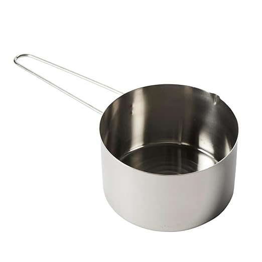 American METALCRAFT, Inc. MCW200 2-Cup Stainless Steel Measuring Cup with Wire Loop Handle, Silver by AmericanMetalcraftInc