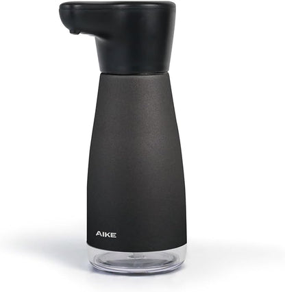 AIKE Magnetic Charging Waterproof Automatic Soap Dispenser for Liquid Soap Anti-Fingerprint Black Coating 14fl.oz. Model AK1337 by AIKE