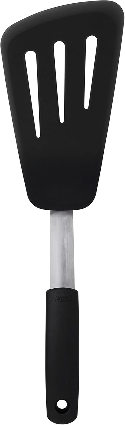 OXO Good Grips Small Silicone Flexible Turner Black & Good Grips Silicone Flexible Omelet Turner - Image 2