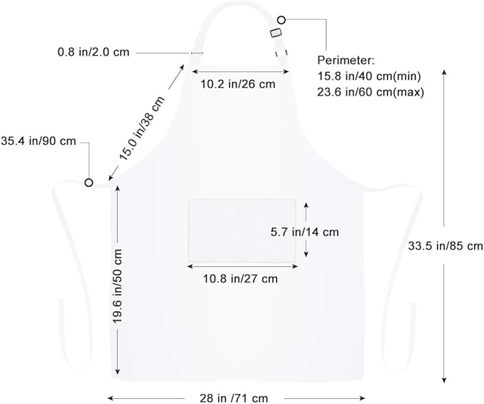 Jubatus 2 Pack Bib Aprons with 2 Pockets Cooking Chef Kitchen Apron for Women Men, Black & White - Image 7