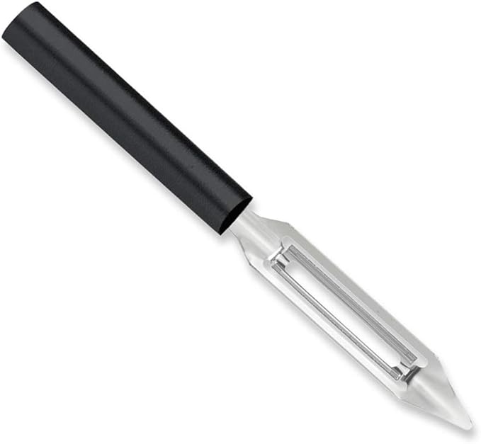 Rada Cutlery Vegetable Peeler (W232), 1.75" Stainless Steel Swiveling Blade, Black Handle, Pack of 2 by RadaCutlery