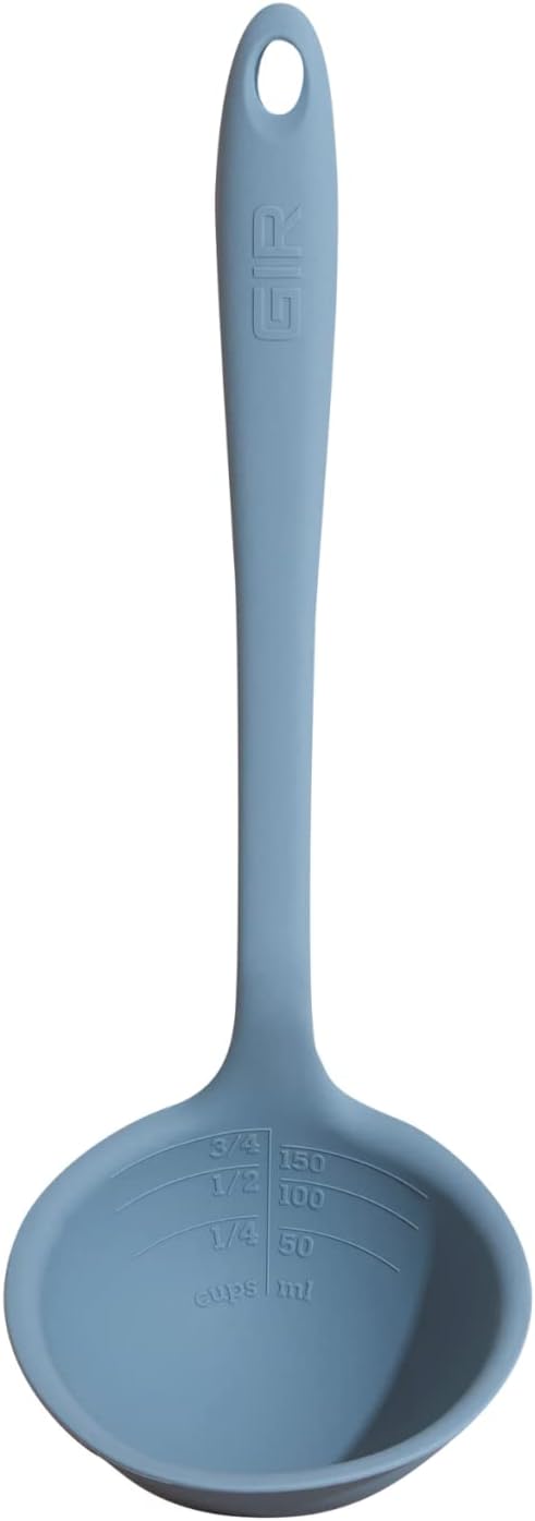 GIR: Get It Right Silicone Ladle Spoon –High Heat Resistant Kitchen Tool, Durable Cooking Utensil for Serving Soups, Stews, Sauces, and Dressings, Ultimate - 13IN - Slate by GIRGetItRight