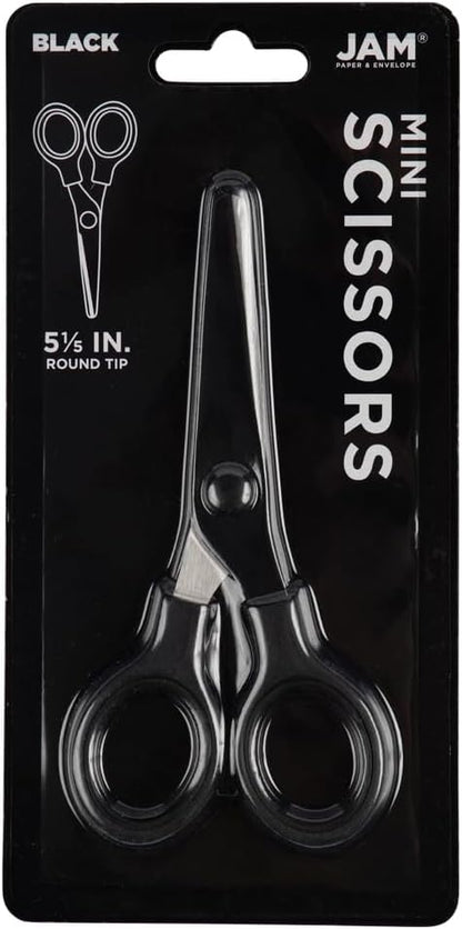JAM PAPER Multi-Purpose Mini Scissors - 5 Inch - Black - Soft Grip & Stainless Steel Precision Blades - Sold Individually - Image 7