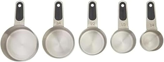 Farberware Professional Set of 5 Stainless Steel Measuring Cups, Precision and Ease in Every Scoop, Features Magnetic Handles for Easy Storage, Dishwasher Safe by Farberware