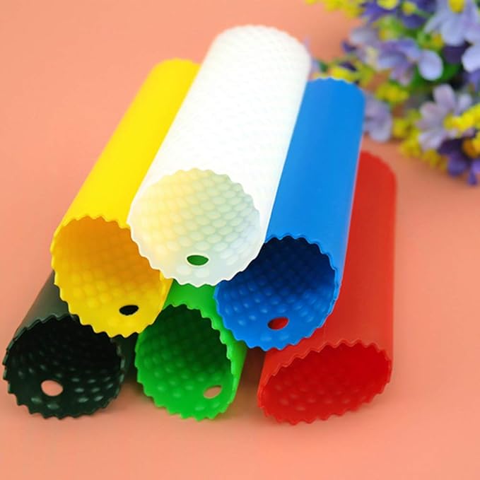 2 Set Silicone Garlic Peeler Easy Roller Tube Useful Garlic Odorfree Kitchen Tool (Red,Yellow) - Image 4