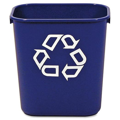 Rubbermaid Commercial Deskside Recycling Container, 3.4-Gallon, Blue, Small, Plastic, for Bedroom/Bathroom/Office, Fits Under Desk/Sink/Cabinet, Pack of 12 by RubbermaidCommercialProducts