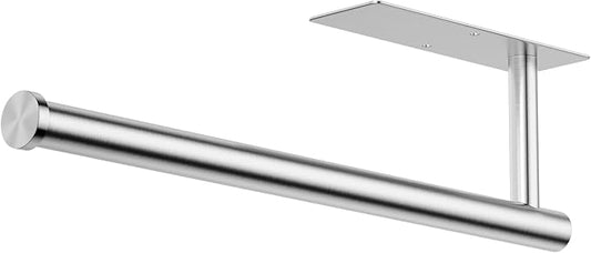 Paper Towel Holder Under Cabinet, Self-Adhesive,No Drilling, Stainless Steel, Wall-Mounted for Kitchen and Bathroom, Easy Install, Durable, Space-Saving, Ideal for Home, RV (Sliver, 1 Pack) by CHIKESI