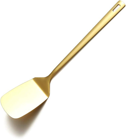 Berglander Gold Spatulas, Solid Turner Titanium Gold Plating, Barbecue Metal Spatulas Turner For Cooking, Kitchen, Dishwasher Safe, Easy to Clean by Berglander