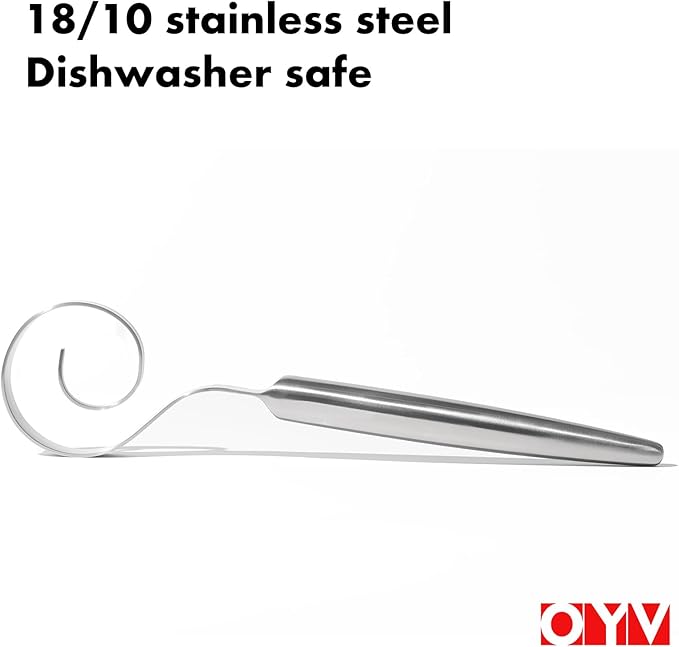 OYV 12" Seamless Dough Whisk, 18/10 Stainless Steel Bread Whisk, Danish Whisk for Sourdough, Pizza, Cookies, Pancake & Waffle, Easy to Clean Sour Dough Tools - Image 5