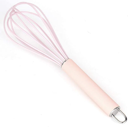 GorGin high temperature and easy to clean silicone whisk, wisk,stirrer, 10 inch, grip good grip design for Blending Whisking Beating Stirring Cooking Baking (1 Pack | Pink) - Image 8
