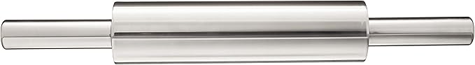 Fox Run Stainless Steel Rolling Pin With Handles, 18" x 2.6" x 2.8" - Image 2