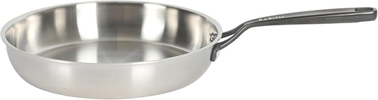 Babish 10-Inch Tri-Ply Stainless Steel Frying Pan With Black Handle – Professional Grade Skillet for Searing, Sautéing & Everyday Cooking by Babish
