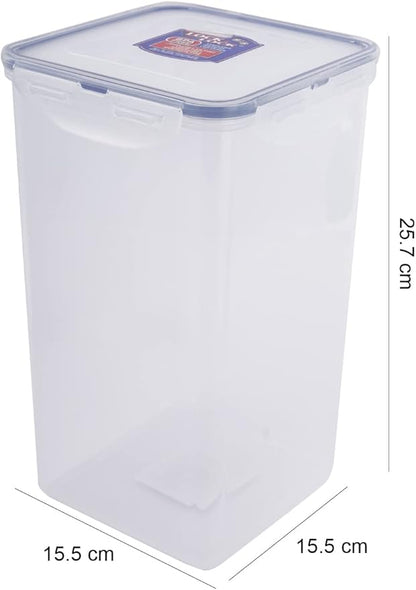 LOCK & LOCK Easy Essentials Food lids/Pantry Storage/Airtight containers, BPA Free, Square-16.9 Cup-for Chips, Clear