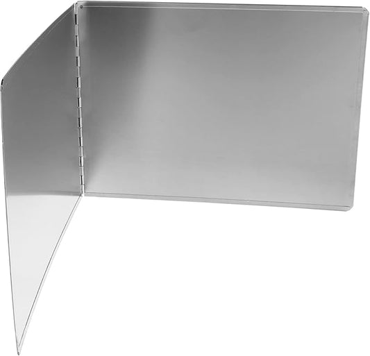 Kichvoe Stainless Steel Oil Splash Baffle 31.49X11.81 Inch Foldable Stove Splatter Guard Grease Protection Screen for Kitchen Frying Pans